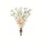 30.5" Faux Peach Blossom Bundle – 10 Artificial Stems for Vases, Floral Centerpieces & Wedding Decor-ZBB685-WH/PE